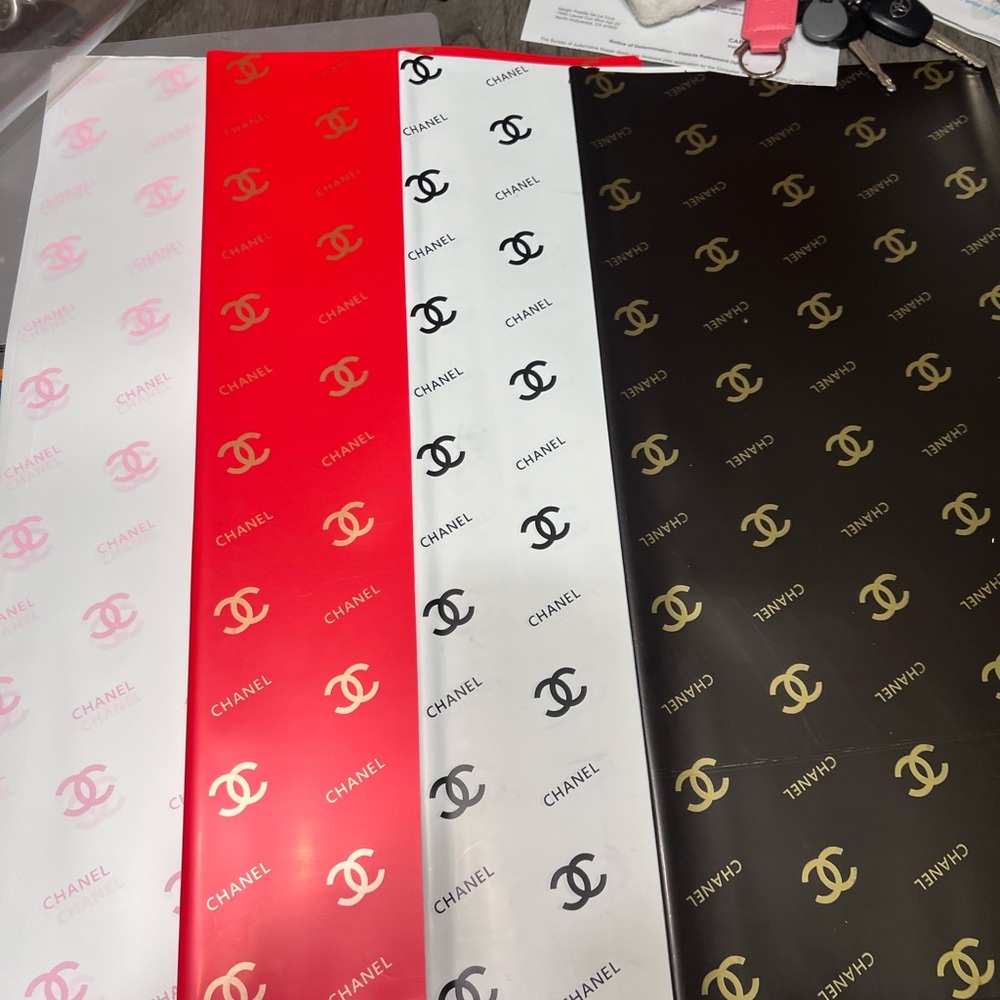 The package includes five sheets of each design and color